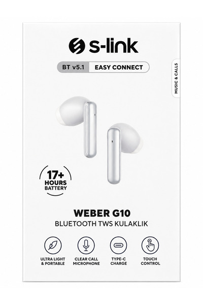 S-LINK Weber G10 Bluetooth 5.1 Kablosuz TWS Kulaklık