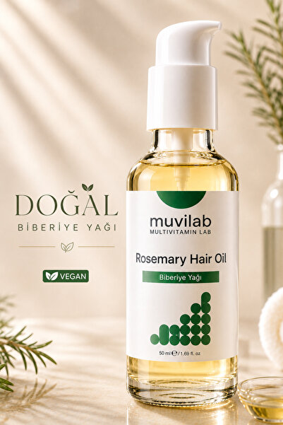 muvilab زيت الروزماري لتطويل الشعر ومنع تساقطه، مركب عناية بالشعر المحروق وال...