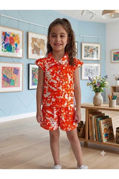 ÖYKÜ KİDS Girl's Blouse-Shorts Set
