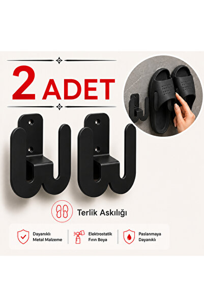 UYART HOME 2 Adet Metal Terlik Askılığı Duvar Tipi | Banyo, Balkon ve Antre İ...