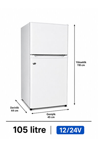 R LINE 105 litre karavan buzdolabı 12/24v beyaz