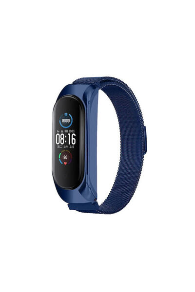 OEM Λουράκι Ανοξείδωτο Ατσάλι Μπλε (Mi Smart Band 5/Mi Smart Band 6)