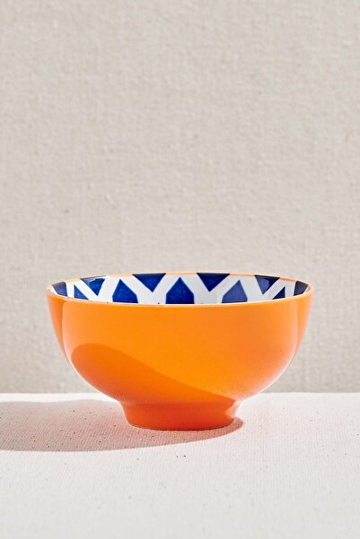 Paşabahçe Gurle Ceramic Serving Bowl White Blue, Stylish Tableware, Kitchen A...
