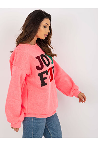 Factory Price Hanorac Dama, My Red Lips, Bumbac, Maneca lunga, Roz neon, mode...