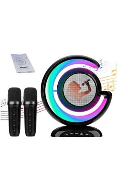 ELTRAZONE 110 Karaoke Machine with Two Wireless Microphones Portable Bluetoot...