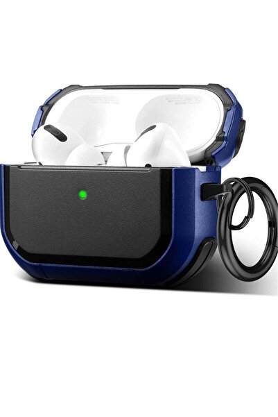 ELTRAZONE غطاء حماية لسماعات AirPods Pro مع سلسلة مفاتيح، واقي كامل مضاد للصد...