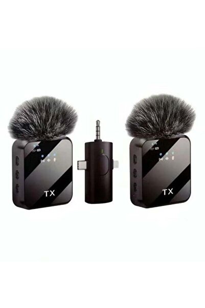 TX 3-in-1 Wireless Lavalier Microphone for Live Video Recording – F11-2, High...