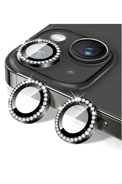 ELTRAZONE Black Diamond Camera Lens Protector for iPhone 16/16 Plus – Bling T...