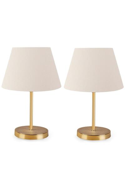 Adore Veioză Ayd Table Lamp, Crem, 22x22x37 cm - Bej