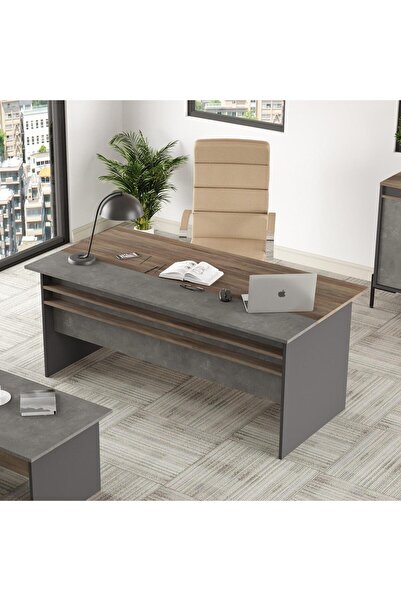 Adore Birou Sartoria Lung, Gri Maro, 180x75x90 cm