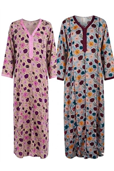 Zinora 2 PCS Ladies Jalabiya full Sleeve Emirati Mukhawar Dress,Soft rayon Ma...