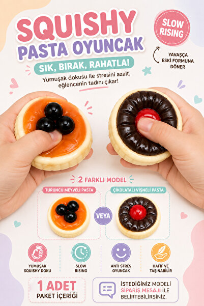 MİNGODAN Squishy Tatlı Oyuncak Sıkmalı Anti Stres Duyusal Oyuncak Yumuşak Pof...
