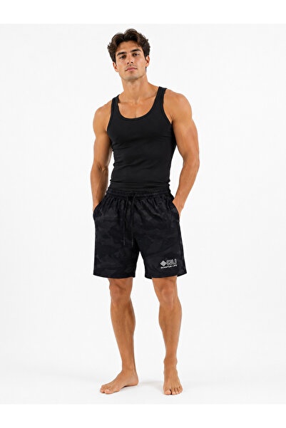 quantumlife Erkek Spor Şort Dalgıç Kumaş Esnek Fermuarlı Fittness şortu