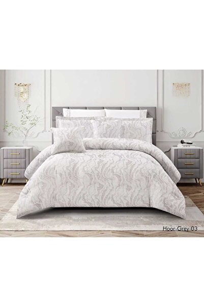 ALMIAAD Nefirin Bridal Bedspread Set Chanel and Royal Lace Full Filling 8 Pie...