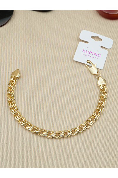Bilge Takı Vip Interlocking Ring Xuping Steel Bracelet with Extension Chain, ...