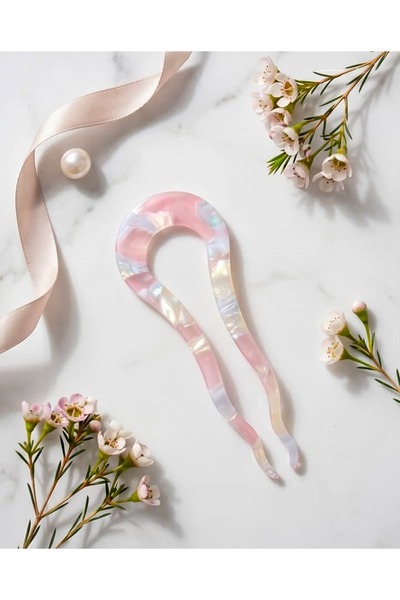Portakal Esintisi Velune Bone Look Pin Bun Hairpin
