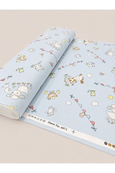 Zümra Baby 1. Class Organic 100% Cotton Baby Patterned Akfil Duvet Cover Fabr...