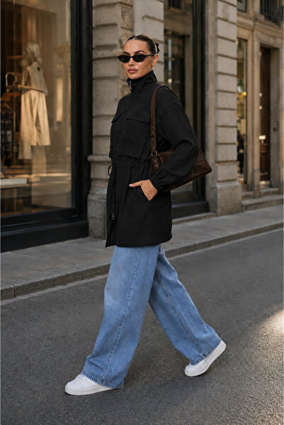 WestBound Women's Hakim Collar Waist-Tie Sports Cap Jacket