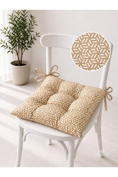 SEVHOME CONCEPT 4 lü Sandalye Minderi -Yumuşak,Bağlamalı,Pofidik 40x 40 cm dir.
