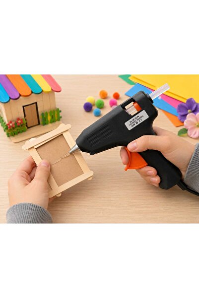 HEAVY DUTY مسدس غراء كهربائي بالحرارة 40 واط - أسود وبرتقالي، 110-240 فولت