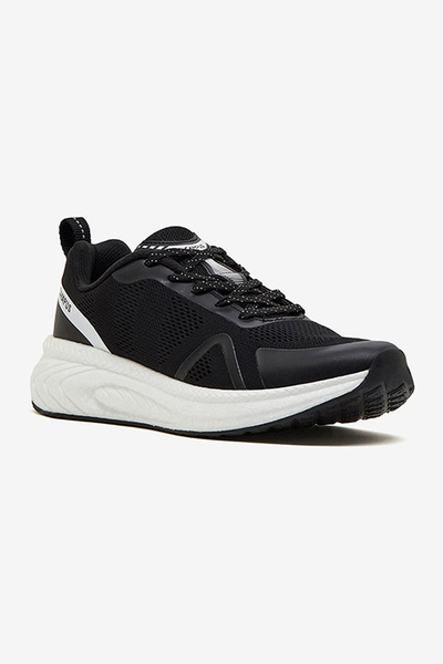 Campus Men MOTIVE Cloud Cushion Lace-Up Running Shoes-Black