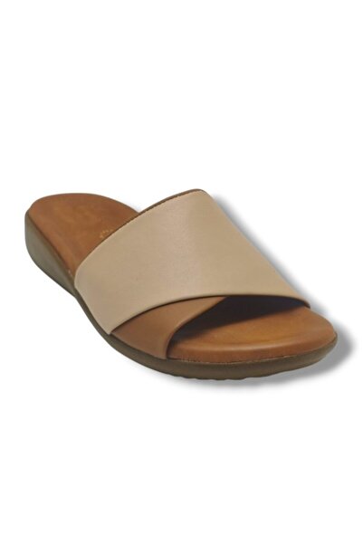 TRUVA Medically 413-26 Skin Wide Band Anatomical Women's Slippers Beige-Tan