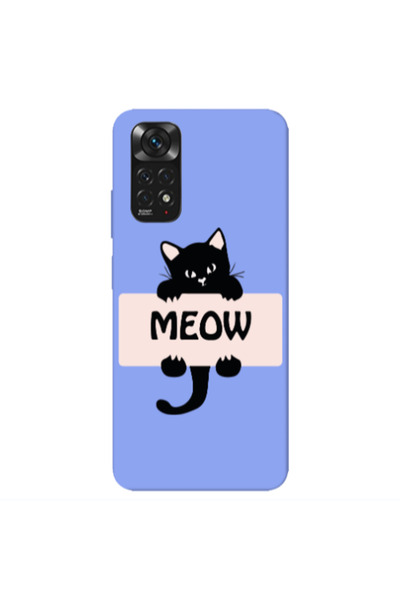 Other Xiaomi Redmi Note 11 4G Meow Light Purple Colored Silicone TPU Θήκη