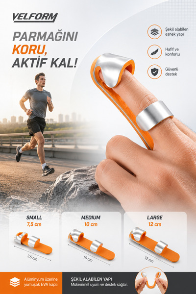Velform Parmak Sabitleyici Atel - Tüm Parmaklar İle Uyumlu Koruyucu Parmak At...