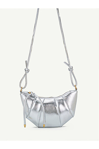 HONEY BAG Women's Croissant Model Shoulder and Crossbody Bag with Rope Pendan...