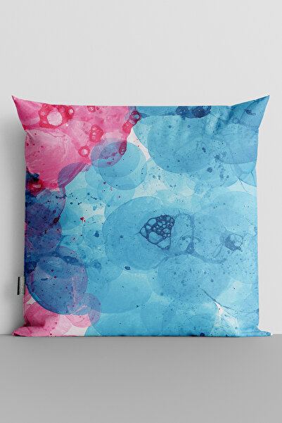 TicaretJet Watercolor Themed Double Sided Digital Printed Throw Pillow Cover ...