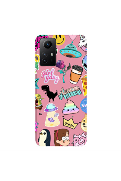 Other Xiaomi Redmi Note 12s Cartoon queen Pink Colored Silicone TPU Θήκη