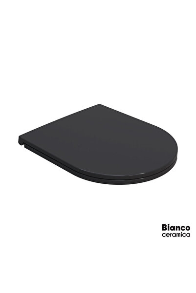 BIANCO CERAMICA Κάλυμμα καθίσματος τουαλέτας LENTA Λεπτό με απαλό κλείσιμο Μα...