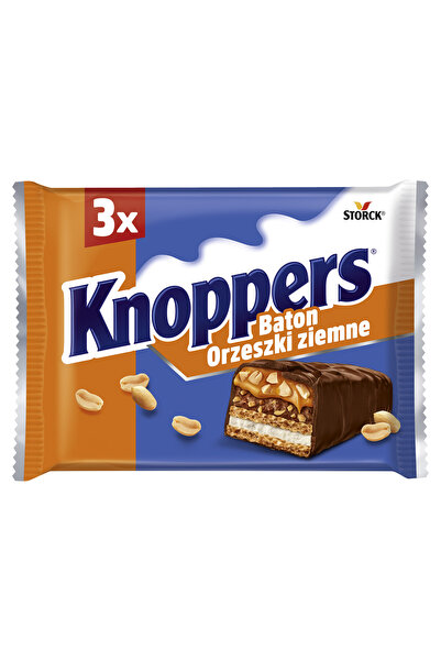 Knoppers Baton Knoppers, 120g, ciocolata, caramel, 3 bucati