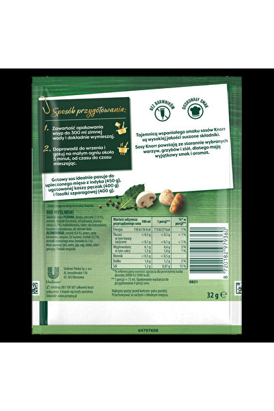 Knorr Sos 32g, vegan, 4 portii