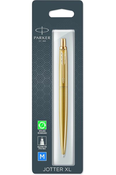 Parker Jotter XL Monochrome Premium Ballpoint Pen, Yellow Gold, Medium Size, ...