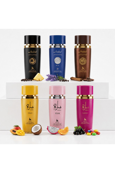 Ayelet Set de 6 Parfumuri Orientale 100 ML (3 pentru Femei + 3 pentru Bărbați...