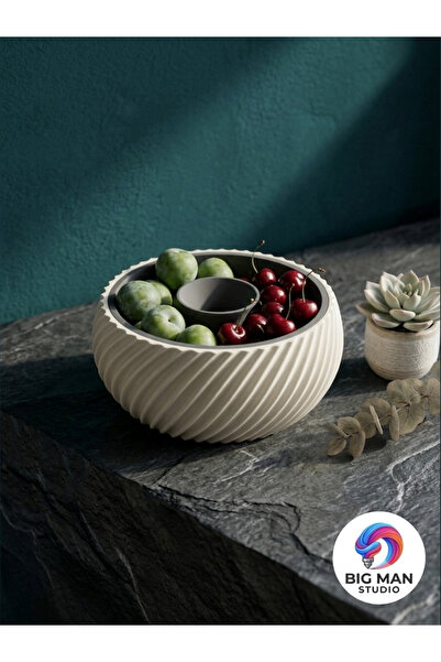 BİGMAN Ivory Color Cookie & Fruit Bowl