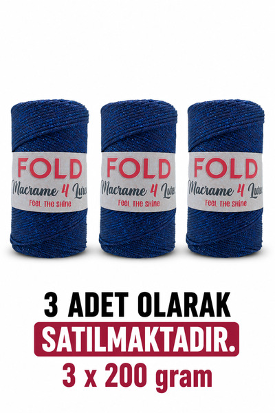 BD fold yarn Simli Polyester Makrome No.4 200 Gram 2mm Kalınlık 230 Metre