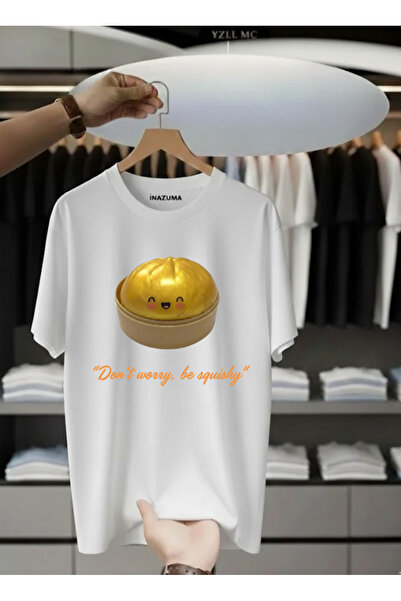 İnazuma Outdoors Unisex Oversize Printed Cotton Crew Neck Short Sleeve White ...