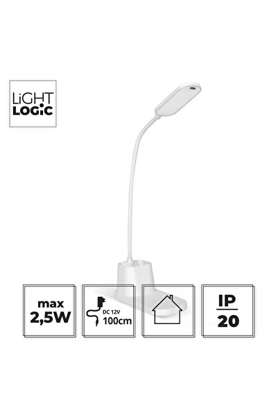 LightLogic Lampă de birou LED NERIC, USB-C, intensitate reglabilă, alb