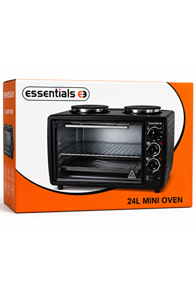 Essentials 24L Mini Oven with Dual Hot Plates