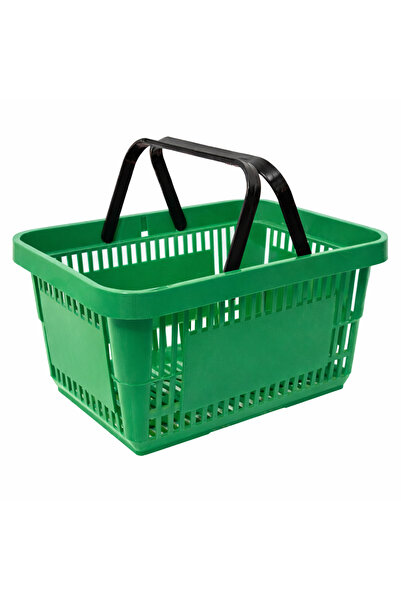Handlekraft Coș de cumpărături, 28 L, plastic rezistent, mâner dublu, verde