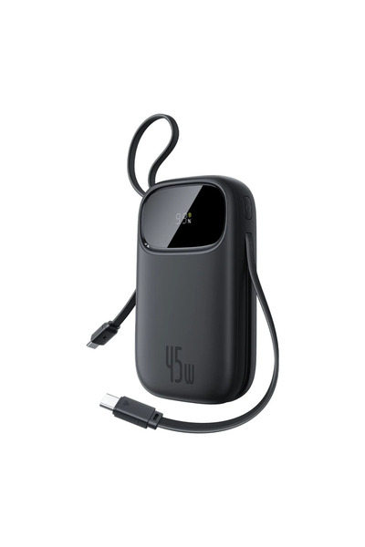 Baseus EnerFill FC31 20000mAh 45W Power Bank, Cabluri USB-C Duble, Negru