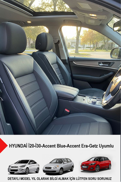 GM-DESIGN Speed Series Pique Fabric Car Seat Cover - (Hyundai İ20-İ30-Accent-...