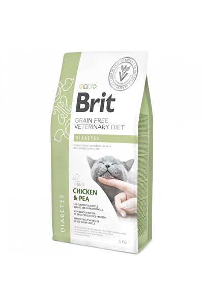 Brit Dietă veterinară fără cereale, pentru pisici diabetice, - 5 kg