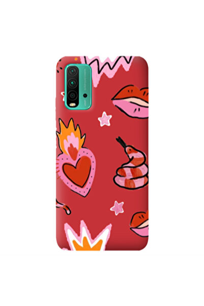 Other Xiaomi Poco M3 Snake heart Red Colored Silicone TPU Θήκη
