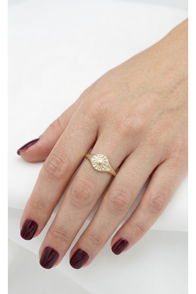 İris Jewelrys Çelik Santana Gold Yüzük