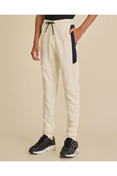 REDTAG Senior Boys Ivory Printed Active Track Pants
