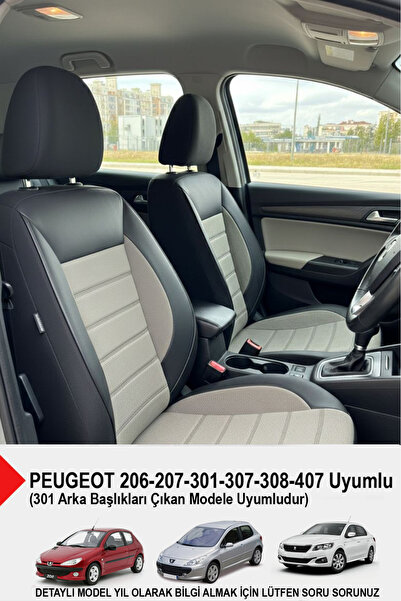 GM-DESIGN Speed Series Pique Fabric Car Seat Cover - (Peugeot 206-207-208-306...