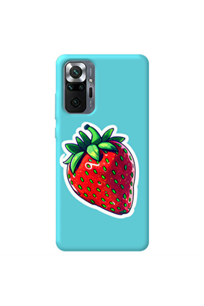 Other Xiaomi Redmi Note 10 Pro 4G strawberry Turquoise Colored Silicone TPU Θήκη